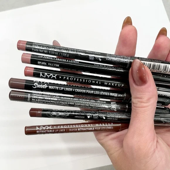 NYX GERMANY Made Lip Liner Pencils OG Bundle of 7 Nude / Neutral / Brown - Picture 1 of 7